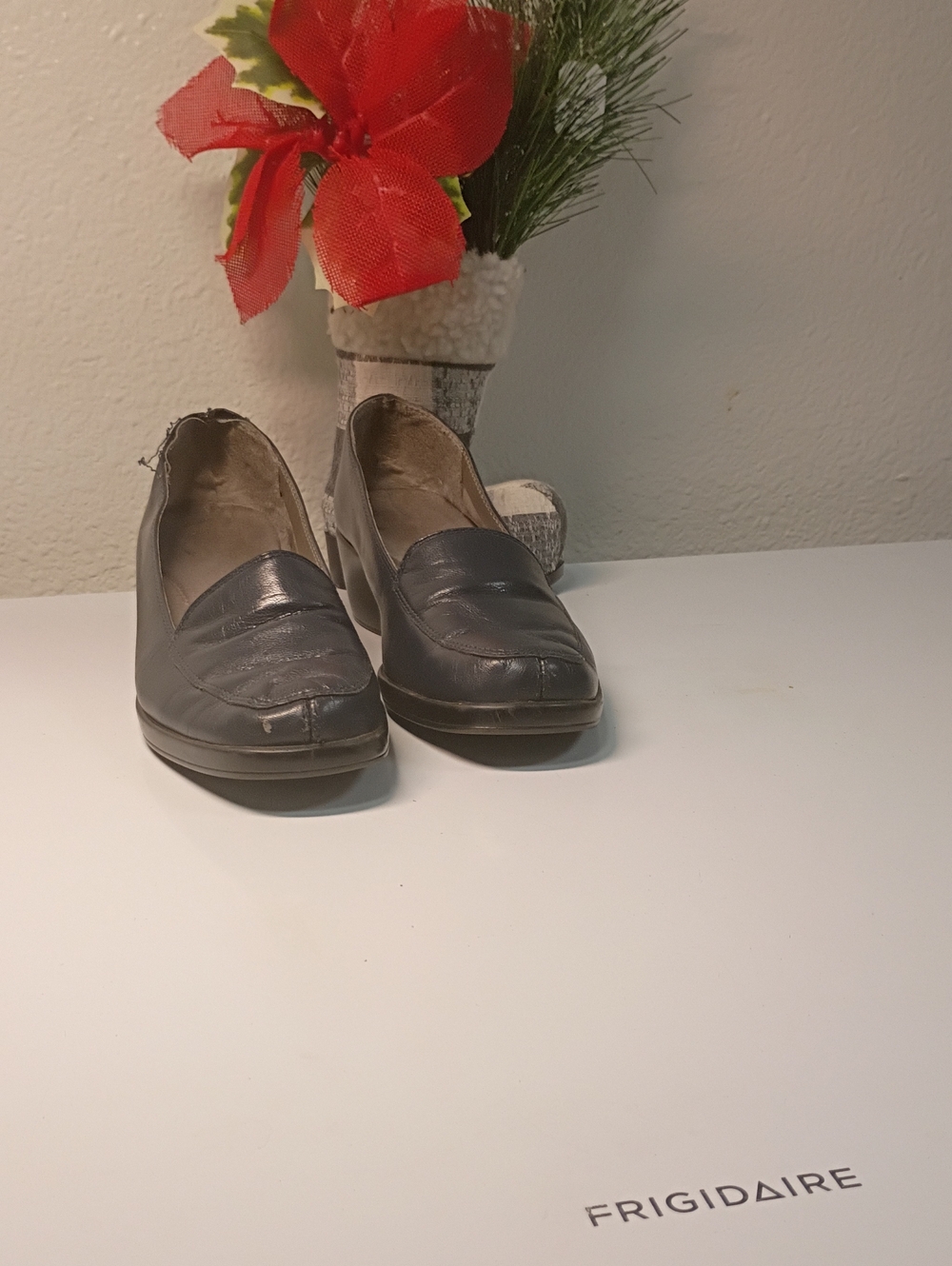 Women’s Gray Leather Slip-On Loafers — Comfortable Everyday Style
